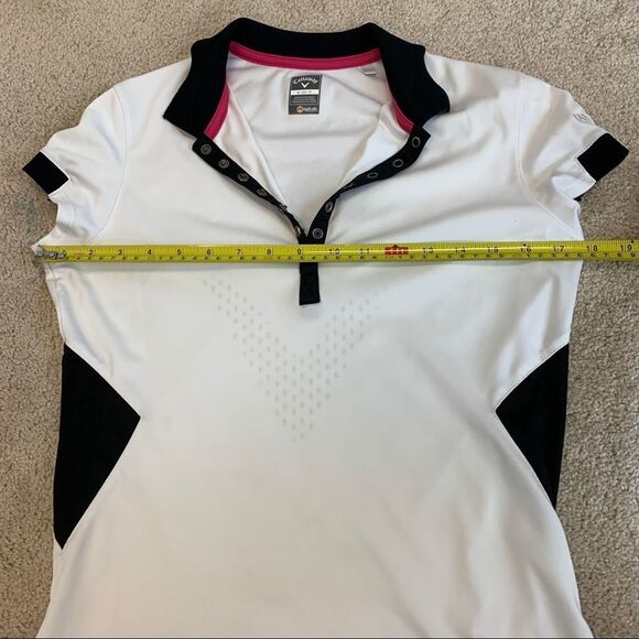 Callaway white button front collared golf shirt Sz S🇨🇦 - Picture 8 of 10